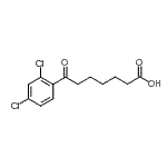 structure of CAS# 898791-25-8, 7-(2,4-Dichlorophenyl)-7-oxoheptanoic acid;7-(2,4-dichlorophenyl)-7-oxoheptanoic acid