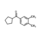 结构式 CAS# 898791-54-3, 环戊基(3,4-二甲基苯基)甲酮