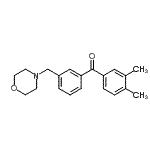 结构式 CAS# 898791-74-7, (3,4-二甲基苯基)[3-(4-吗啉基甲基)苯基]甲酮