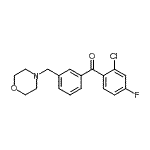 结构式 CAS# 898792-07-9, (2-氯-4-氟苯基)[3-(4-吗啉基甲基)苯基]甲酮