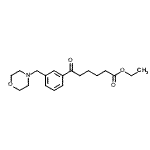 结构式 CAS# 898792-48-8, 乙基6-[3-(4-吗啉基甲基)苯基]-6-氧代己酸酯