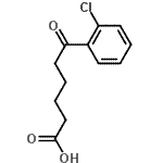 structure of CAS# 898792-61-5, 6-(2-Chlorophenyl)-6-oxohexanoic acid;6-(2-chlorophenyl)-6-oxohexanoic acid