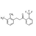 结构式 CAS# 898793-04-9, 3-(2,3-二甲基苯基)-1-[2-(三氟甲基)苯基]-1-丙酮