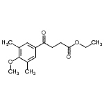 structure of CAS# 898793-18-5, Ethyl 4-(4-methoxy-3,5-dimethylphenyl)-4-oxobutanoate;Ethyl 4-(3,5-dimethyl-4-methoxyphenyl)-4-oxobutyrate
