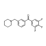 structure of CAS# 898793-64-1, [3-(1-Piperidinylmethyl)phenyl](3,4,5-trifluorophenyl)methanone;3'-piperidinomethyl-3,4,5-trifluorobenzophenone