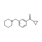 structure of CAS# 898793-66-3, Cyclopropyl[3-(1-piperidinylmethyl)phenyl]methanone;cyclopropyl 3-(piperidinomethyl)phenyl ketone
