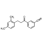 structure of CAS# 898793-67-4, 3-[3-(2,4-Dimethylphenyl)propanoyl]benzonitrile;3'-cyano-3-(2,4-dimethylphenyl)propiophenone