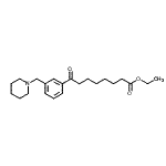 structure of CAS# 898793-85-6, Ethyl 8-oxo-8-[3-(1-piperidinylmethyl)phenyl]octanoate;ethyl 8-oxo-8-[3-(piperidinomethyl)phenyl]octanoate