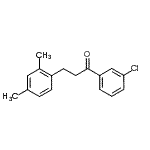 structure of CAS# 898793-90-3, 1-(3-Chlorophenyl)-3-(2,4-dimethylphenyl)-1-propanone;3'-chloro-3-(2,4-dimethylphenyl)propiophenone