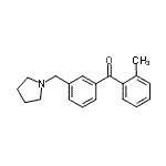 结构式 CAS# 898793-91-4, (2-甲基苯基)[3-(1-吡咯烷基甲基)苯基]甲酮