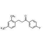 结构式 CAS# 898793-99-2, 3-(2,4-二甲基苯基)-1-(4-氟苯基)-1-丙酮