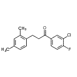 结构式 CAS# 898794-24-6, 1-(3-氯-4-氟苯基)-3-(2,4-二甲基苯基)-1-丙酮