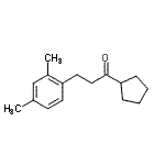structure of CAS# 898794-68-8, 1-Cyclopentyl-3-(2,4-dimethylphenyl)-1-propanone;cyclopentyl 2-(2,4-dimethylphenyl)ethyl ketone