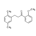 结构式 CAS# 898794-80-4, 3-(2,5-二甲基苯基)-1-(2-甲氧基苯基)-1-丙酮