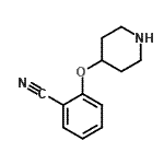 structure of CAS# 900572-37-4, 2-(4-Piperidinyloxy)benzonitrile;2-(4-piperidinyloxy)benzonitrile;2-(4-piperidyloxy)benzenecarbonitrile;2-(Piperidin-4-Yl-Oxy)-Benzonitrile