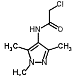 structure of CAS# 90153-58-5, 2-Chloro-N-(1,3,5-trimethyl-1H-pyrazol-4-yl)acetamide;2-Chloro-N-(1,3,5-trimethyl-1H-pyrazol-4-yl)-;2-Chloro-N-(1,3,5-trimethyl-1H-pyrazol-4-yl)-acetamide;acetamide