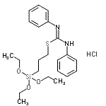 CAS 登录号：90210-35-8， 3-(三乙氧基硅烷基)丙基N,N'-二苯基氨基硫代甲亚氨酸酯盐酸盐(1:1)