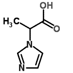 structure of CAS# 90269-13-9, 2-(1H-Imidazol-1-yl)propanoic acid;1H-Imidazole-1-acetic acid, α-methyl-;1H-Imidazole-1-aceticacid;1H-Imidazole-1-aceticacid,α-methyl-(9CI)