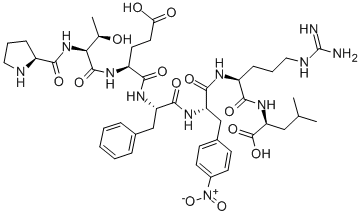 CAS 登录号：90331-82-1， H-脯氨酰-苏氨酰-谷氨酰-苯丙氨酰-对硝基苯丙氨酰-精氨酰-亮氨酸
