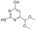 结构式 CAS# 90370-38-0, 6-(二甲氧基甲基)-2-巯基嘧啶-4-醇