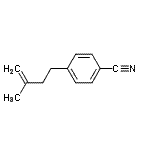 structure of CAS# 90433-26-4, 4-(3-Methyl-3-buten-1-yl)benzonitrile;4-(4-cyanophenyl)-2-methyl-1-butene