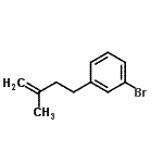 structure of CAS# 90433-27-5, 1-Bromo-3-(3-methyl-3-buten-1-yl)benzene;3-(3-Methylbut-3-en-1-yl)bromobenzene;4-(3-bromophenyl)-2-methyl-1-butene;4-(3-Bromophenyl)-2-methylbut-1-ene