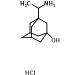 structure of CAS# 90812-24-1, 3-(1-Aminoethyl)-1-adamantanol hydrochloride (1:1);3-(1-aminoethyl)-1-adamantanol hydrochloride;3-(1-aminoethyl)adamantan-1-ol hydrochloride;MFCD01821203
