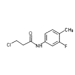 结构式 CAS# 908494-81-5, 3-氯-N-(3-氟-4-甲基苯基)丙酰胺