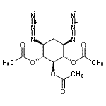 structure of CAS# 90852-19-0, (1R,2r,3S,4R,6S)-4,6-Diazido-1,2,3-cyclohexanetriyl triacetate;4t,6t-diazidocyclohexane-1r,2t,3c-triyl triacetate