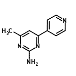 structure of CAS# 90916-53-3, 4-Methyl-6-(4-pyridinyl)-2-pyrimidinamine;4-methyl-6-(4-pyridinyl)-2-pyrimidinamine;4-methyl-6-(4-pyridyl)pyrimidine-2-ylamine;4-Methyl-6-pyridin-4-ylpyrimidin-2-amine