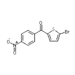 structure of CAS# 909421-68-7, (5-Bromo-2-thienyl)(4-nitrophenyl)methanone;2-bromo-5-(4-nitrobenzoyl)thiophene