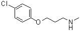结构式 CAS# 90945-06-5, 3-(4-氯苯氧基)-N-甲基-1-丙胺
