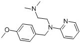 structure of CAS# 91-84-9, Pyrilamine;N-[(4-Methoxyphenyl)Methyl]-N',N'-Dimethyl-N-(2-Pyridyl)Ethane-1,2-Diamine;2-Dimethylaminoethyl-(4-Methoxybenzyl)-(2-Pyridyl)Amine;N-[(4-Methoxyphenyl)Methyl]-N',N'-Dimethyl-N-Pyridin-2-Yl-Ethane-1,2-Diamine