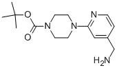 structure of CAS# 910036-87-2, 4-[4-(Aminomethyl)-2-Pyridinyl]-1-Piperazinecarboxylic Acid 1,1-Dimethylethyl Ester;Tert-Butyl 4-[4-(Aminomethyl)Pyridin-2-Yl]Piperazine-1-Carboxylate;Tert-Butyl 4-[4-(Aminomethyl)Pyrid-2-Yl]Piperazine-1-Carboxylate;4-[4-(Aminomethyl)Pyridin-2-Yl]Piperazine, N1-BOC Protected 97%