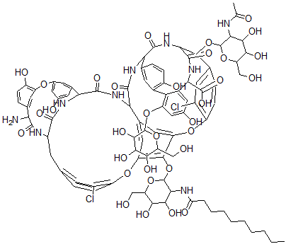 结构式 CAS# 91032-36-9, 替考拉宁 A2-3