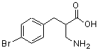 结构式 CAS# 910443-87-7, 3-氨基-2-(4-溴苄基)丙酸