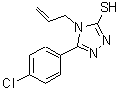 结构式 CAS# 91092-12-5, 4-烯丙基-5-(4-氯苯基)-4H-1,2,4-三唑-3-硫醇
