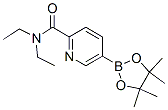 structure of CAS# 911227-46-8, 6-Diethylcarbamoylpyridine-3-Boronic Acid Pinacol Ester;5-(4,4,5,5-TETRAMETHYL-[1,3,2]DIOXABOROLAN-2-YL)-PYRIDINE-2-CARBOXYLIC ACID DIETHYLAMIDE;N,N-Diethyl-5-(4,4,5,5-Tetramethyl-1,3,2-Dioxaborolan-2-Yl)Picolinamide;6-(DIETHYLCARBAMOYL)PYRIDINE-3-BORONIC ACID PINACOL ESTER