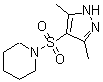 结构式 CAS# 91141-46-7, 1-[(3,5-二甲基-1H-吡唑-4-基)磺酰基]哌啶