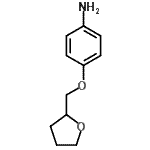 structure of CAS# 91246-63-8, 4-(Tetrahydro-2-furanylmethoxy)aniline;[4-(tetrahydro-2-furanylmethoxy)phenyl]amine;4-(oxolan-2-ylmethoxy)phenylamine;4-(tetrahydro-2-furanylmethoxy)aniline