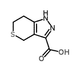 structure of CAS# 912635-70-2, 1,4,6,7-Tetrahydrothiopyrano[4,3-c]pyrazole-3-carboxylic acid