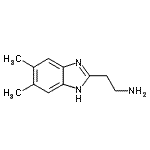 结构式 CAS# 91337-46-1, 2-(5,6-二甲基-1H-苯并咪唑-2-基)乙胺