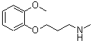 structure of CAS# 91340-38-4, 3-(2-Methoxyphenoxy)-N-methyl-1-propanamine;[3-(2-methoxyphenoxy)propyl](methyl)amine;[3-(2-methoxyphenoxy)propyl]methylamine;[3-(2-Methoxy-phenoxy)-propyl]-methyl-amine
