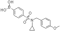 structure of CAS# 913835-89-9, {4-[Cyclopropyl(4-methoxybenzyl)sulfamoyl]phenyl}boronic acid;4-[N-Cycl<wbr>opropyl-N<wbr>-(4-metho<wbr>xybenzyl)<wbr>sulfamoyl<wbr>]phenylbo<wbr>ronic acid