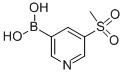 structure of CAS# 913836-01-8, B-[5-(Methylsulfonyl)-3-Pyridinyl]-Boronic Acid;5-(Methylsulphonyl)Pyridine-3-Boronic Acid 98%;5-(Methylsulfonyl)Pyridin-3-Ylboronic Acid;5-(Methylsulphonyl)Pyridine-3-Boronic Acid