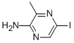 structure of CAS# 91416-90-9, 5-Iodo-3-Methyl-2-Pyrazinamine;5-IODO-3-METHYLPYRAZIN-2-YLAMINE;2-AMINO-5-IODO-3-METHYLPYRAZINE