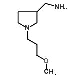 structure of CAS# 914202-87-2, 1-[1-(3-Methoxypropyl)-3-pyrrolidinyl]methanamine;(1-(3-methoxypropyl)pyrrolidin-3-yl)methanamine;[1-(3-methoxypropyl)-3-pyrrolidinyl]methanamine;[1-(3-methoxypropyl)-3-pyrrolidinyl]methylamine