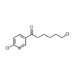 structure of CAS# 914203-40-0, 6-Chloro-1-(6-chloro-3-pyridinyl)-1-hexanone;2-chloro-5-(6-chlorohexanoyl)pyridine