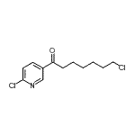 structure of CAS# 914203-41-1, 7-Chloro-1-(6-chloro-3-pyridinyl)-1-heptanone;2-chloro-5-(7-chloroheptanoyl)pyridine