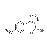 CAS 登录号：914220-32-9， 5-(4-氰基苯基)-1,3-恶唑-4-羧酸